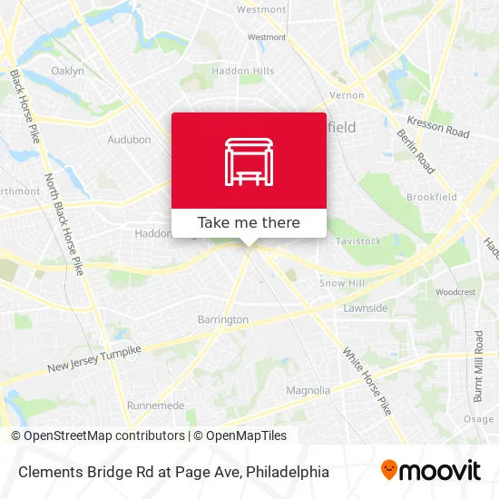 Clements Bridge Rd at Page Ave map