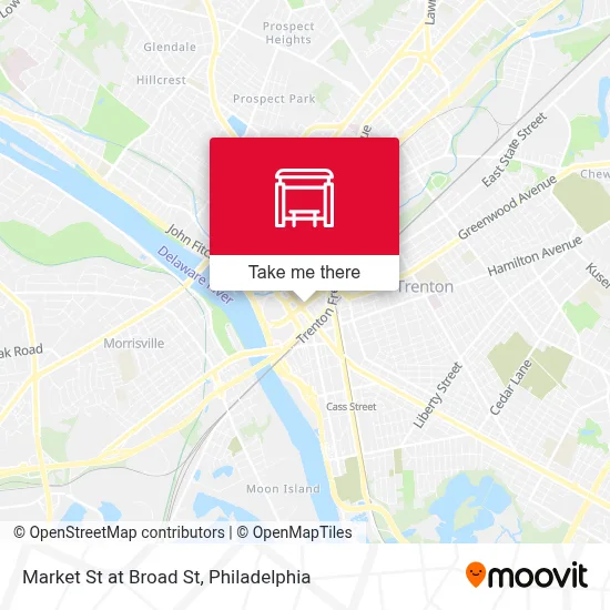 Market St at Broad St map