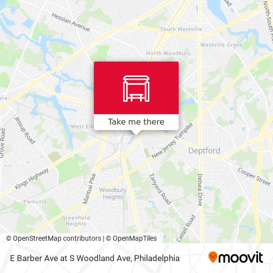 E Barber Ave at S Woodland Ave map