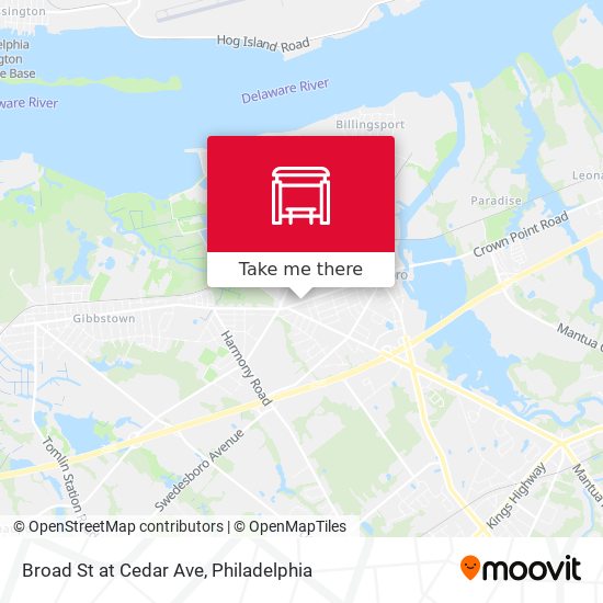Mapa de Broad St at Cedar Ave