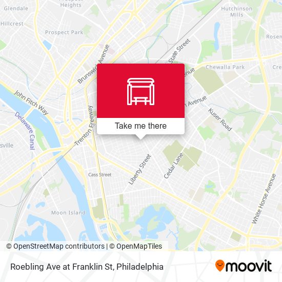 Roebling Ave at Franklin St map
