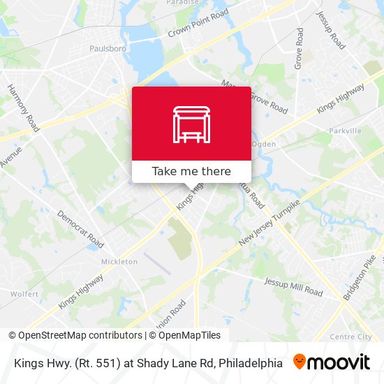 Mapa de Kings Hwy. (Rt. 551) at Shady Lane Rd