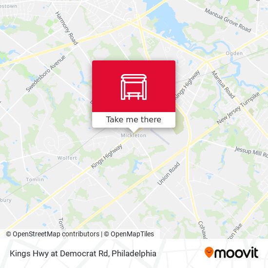 Kings Hwy at Democrat Rd map