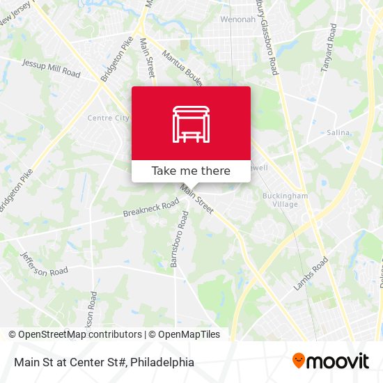 Main St at Center St# map