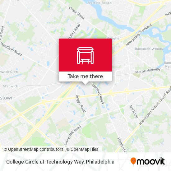 Mapa de College Circle at Technology Way