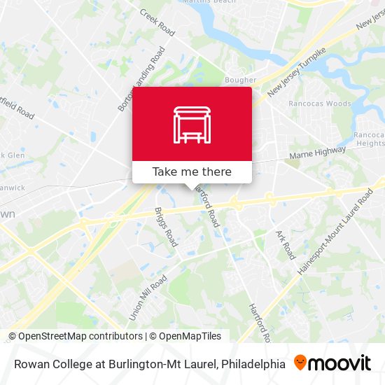 Rowan College at Burlington-Mt Laurel map
