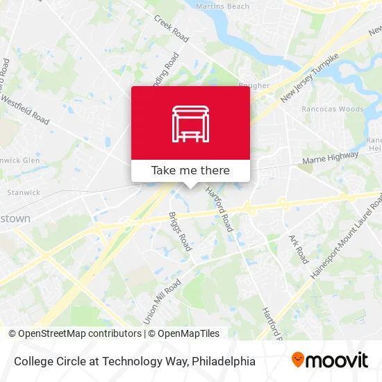 Mapa de College Circle at Technology Way