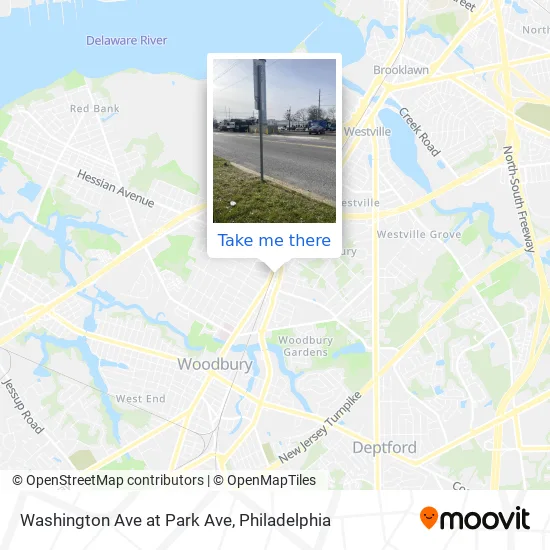 Washington Ave at Park Ave map