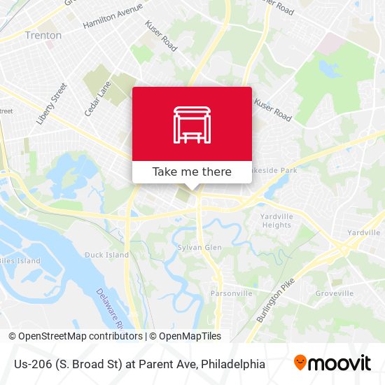 Us-206 (S. Broad St) at Parent Ave map