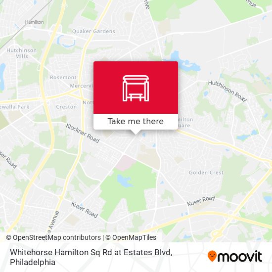 Whitehorse Hamilton Sq Rd at Estates Blvd map