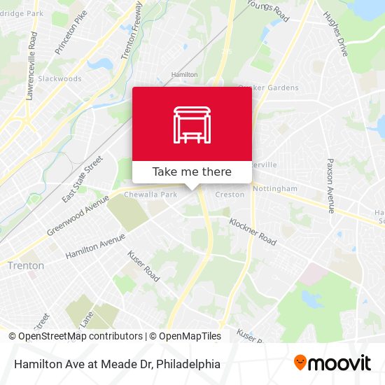 Hamilton Ave at Meade Dr map