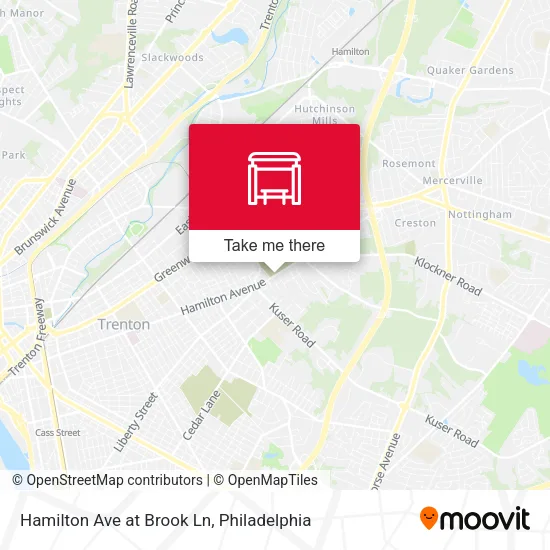 Hamilton Ave at Brook Ln map