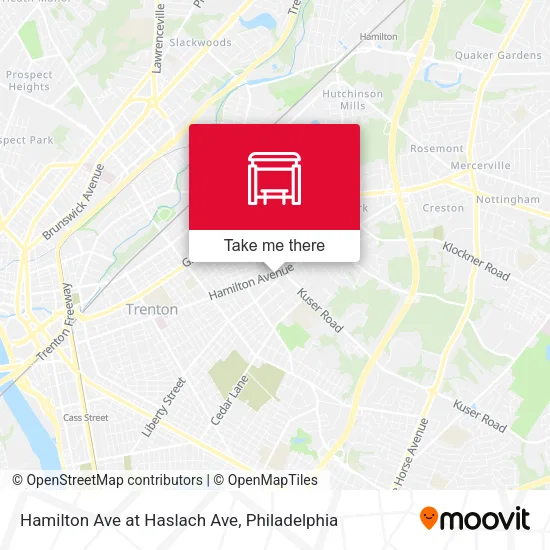 Hamilton Ave at Haslach Ave map