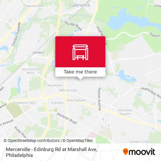 Mercerville - Edinburg Rd at Marshall Ave map
