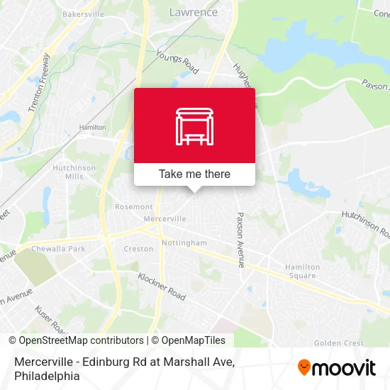 Mercerville - Edinburg Rd at Marshall Ave map