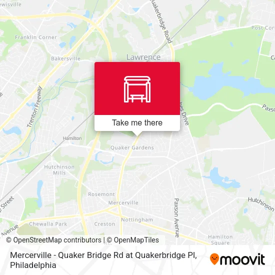 Mercerville - Quaker Bridge Rd at Quakerbridge Pl map