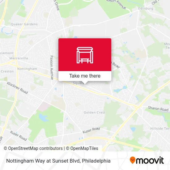 Nottingham Way at Sunset Blvd map