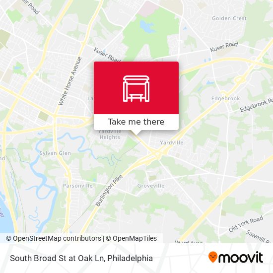 Mapa de South Broad St at Oak Ln