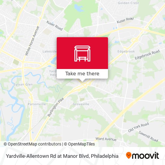 Mapa de Yardville-Allentown Rd at Manor Blvd