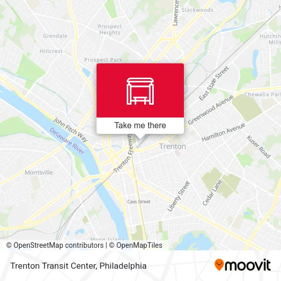 Trenton Transit Center map