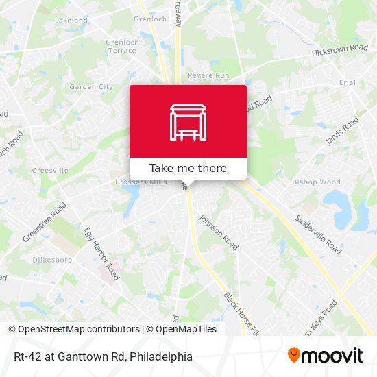 Rt-42 at Ganttown Rd map