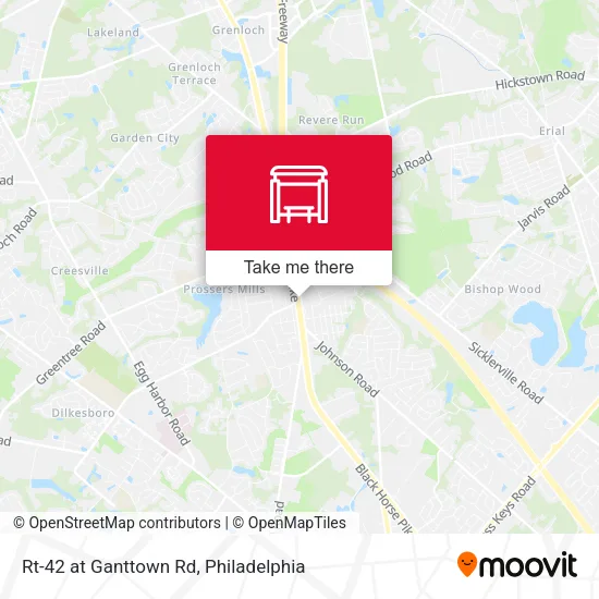 Rt-42 at Ganttown Rd map