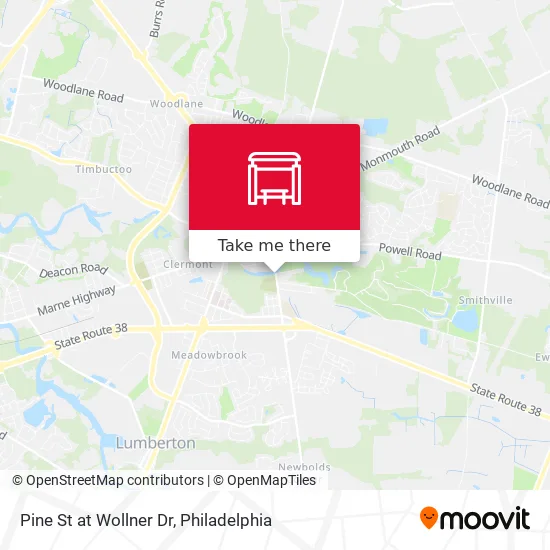 Pine St at Wollner Dr map