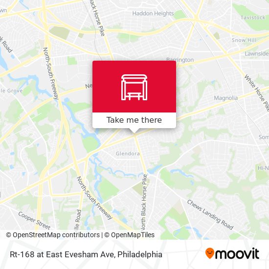Rt-168 at East Evesham Ave map