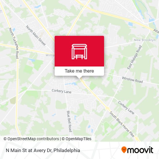 N Main St at Avery Dr map