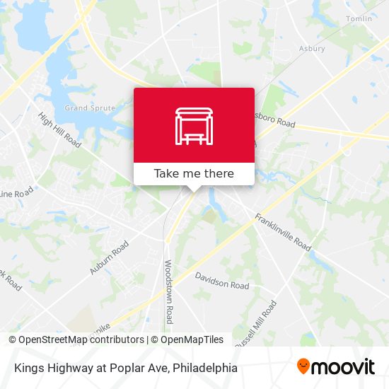 Kings Highway at Poplar Ave map