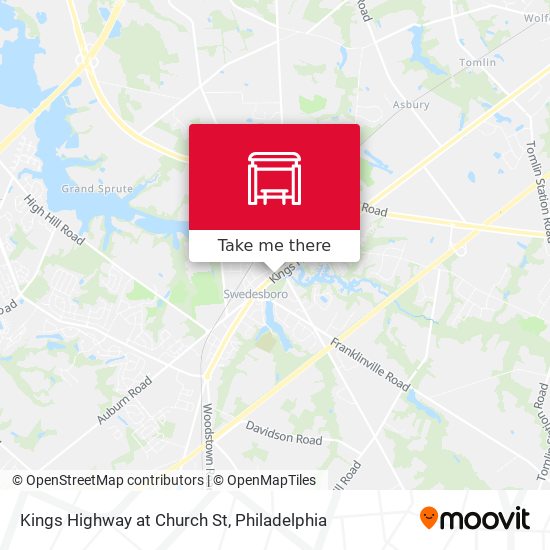 Kings Highway at Church St map