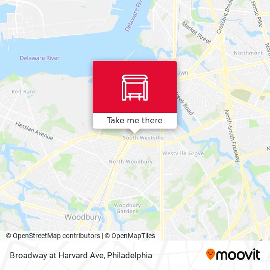 Broadway at Harvard Ave map