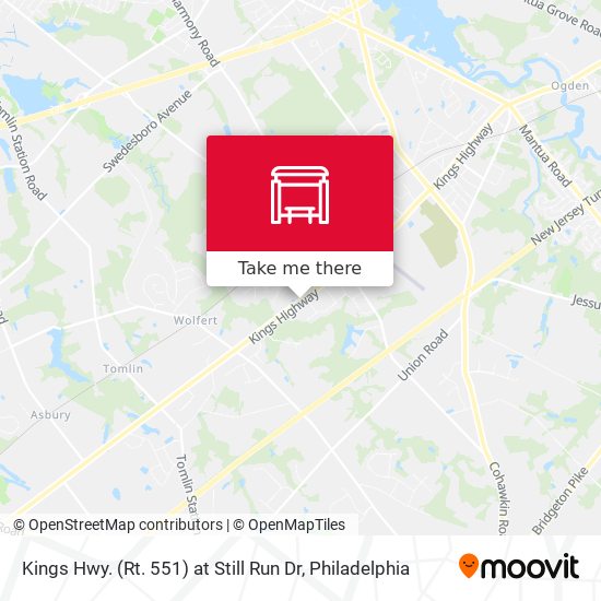 Kings Hwy. (Rt. 551) at Still Run Dr map