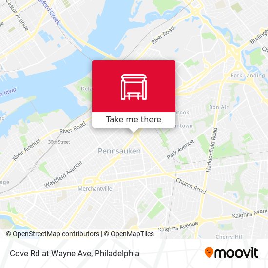 Cove Rd at Wayne Ave map