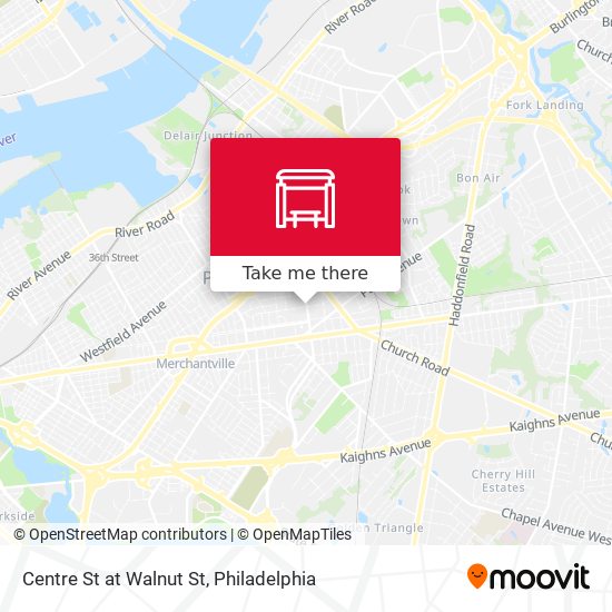 Mapa de Centre St at Walnut St