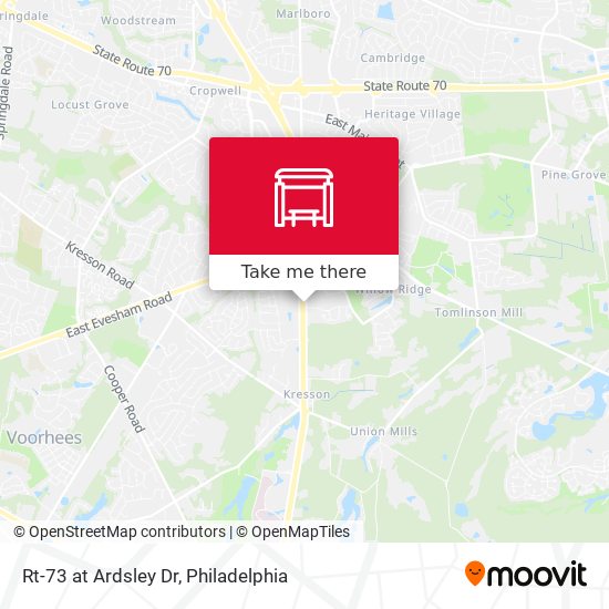 Rt-73 at Ardsley Dr map