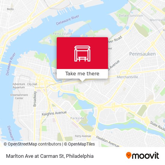 Marlton Ave at Carman St map