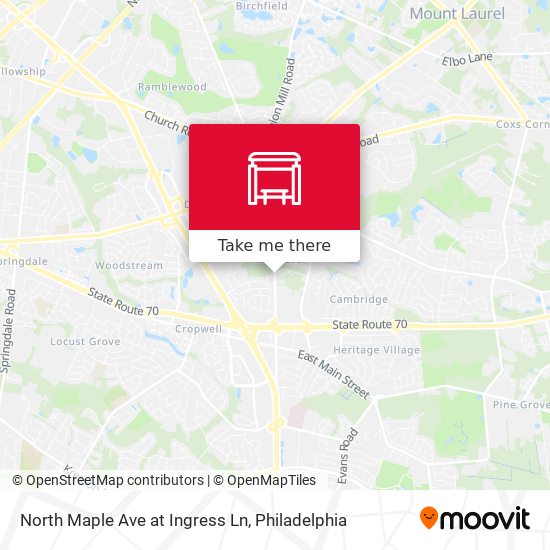 North Maple Ave at Ingress Ln map