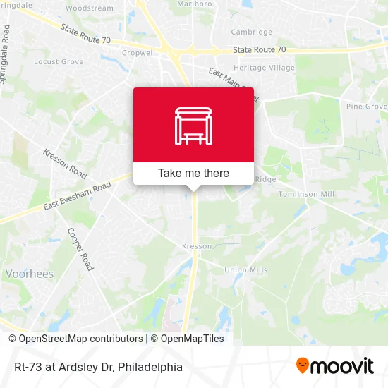 Rt-73 at Ardsley Dr map