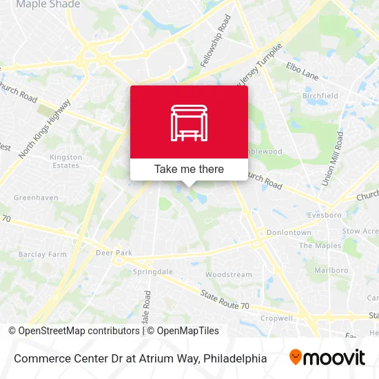Commerce Center Dr at Atrium Way map