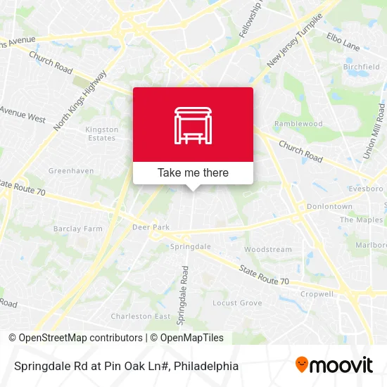 Springdale Rd at Pin Oak Ln# map