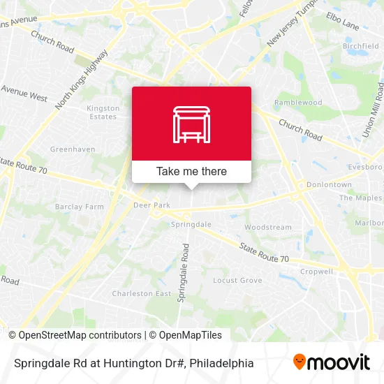 Springdale Rd at Huntington Dr# map