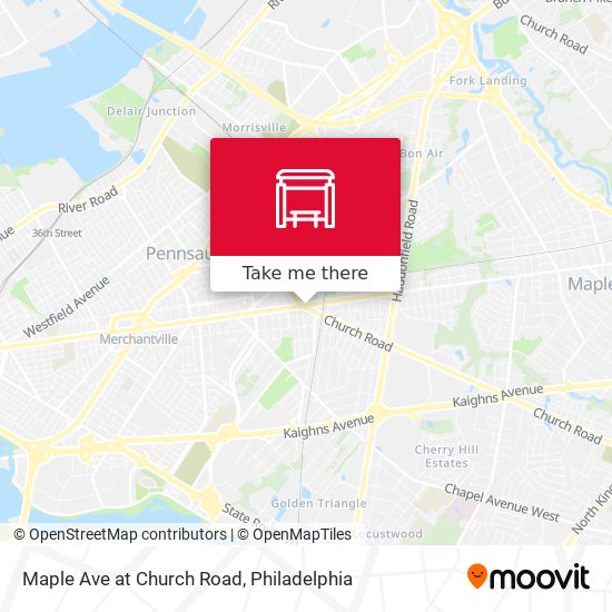 Maple Ave at Church Road map