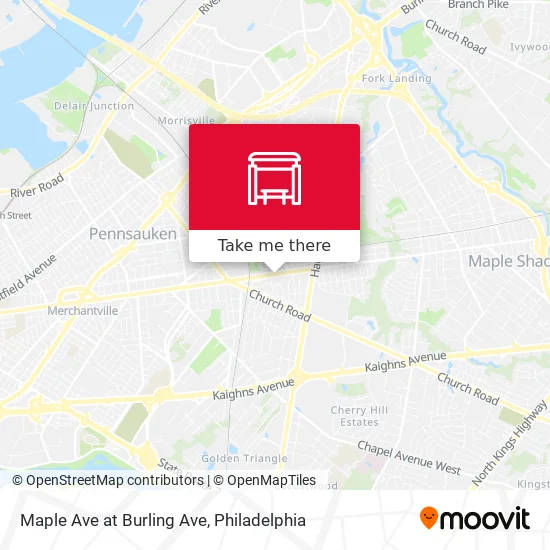 Maple Ave at Burling Ave map