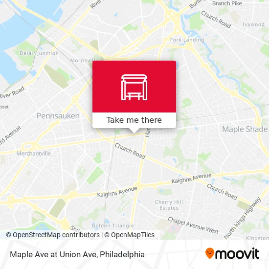 Maple Ave at Union Ave map