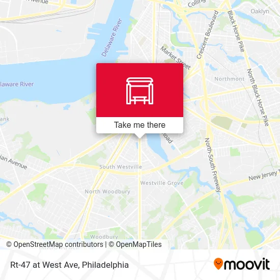 Rt-47 at West Ave map