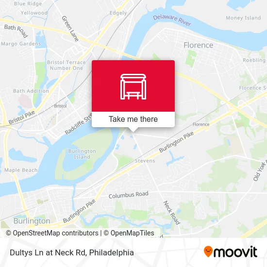 Dultys Ln at Neck Rd map
