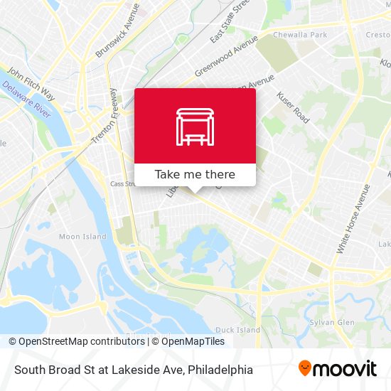 South Broad St at Lakeside Ave map