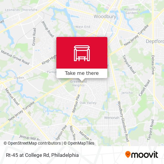Rt-45 at College Rd map