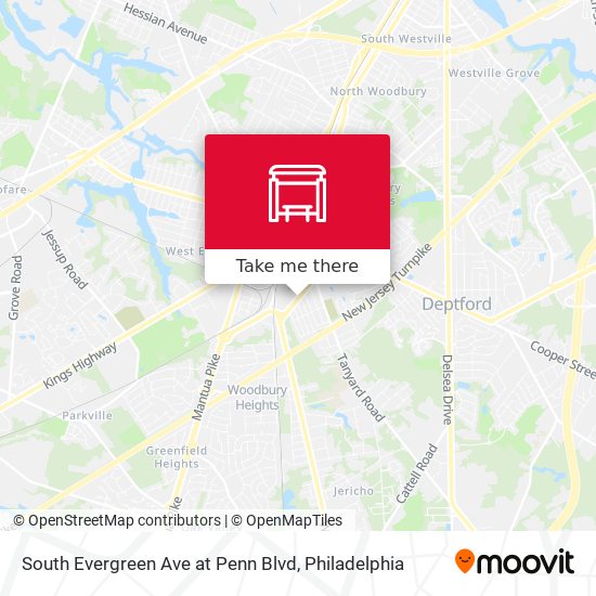 Mapa de South Evergreen Ave at Penn Blvd